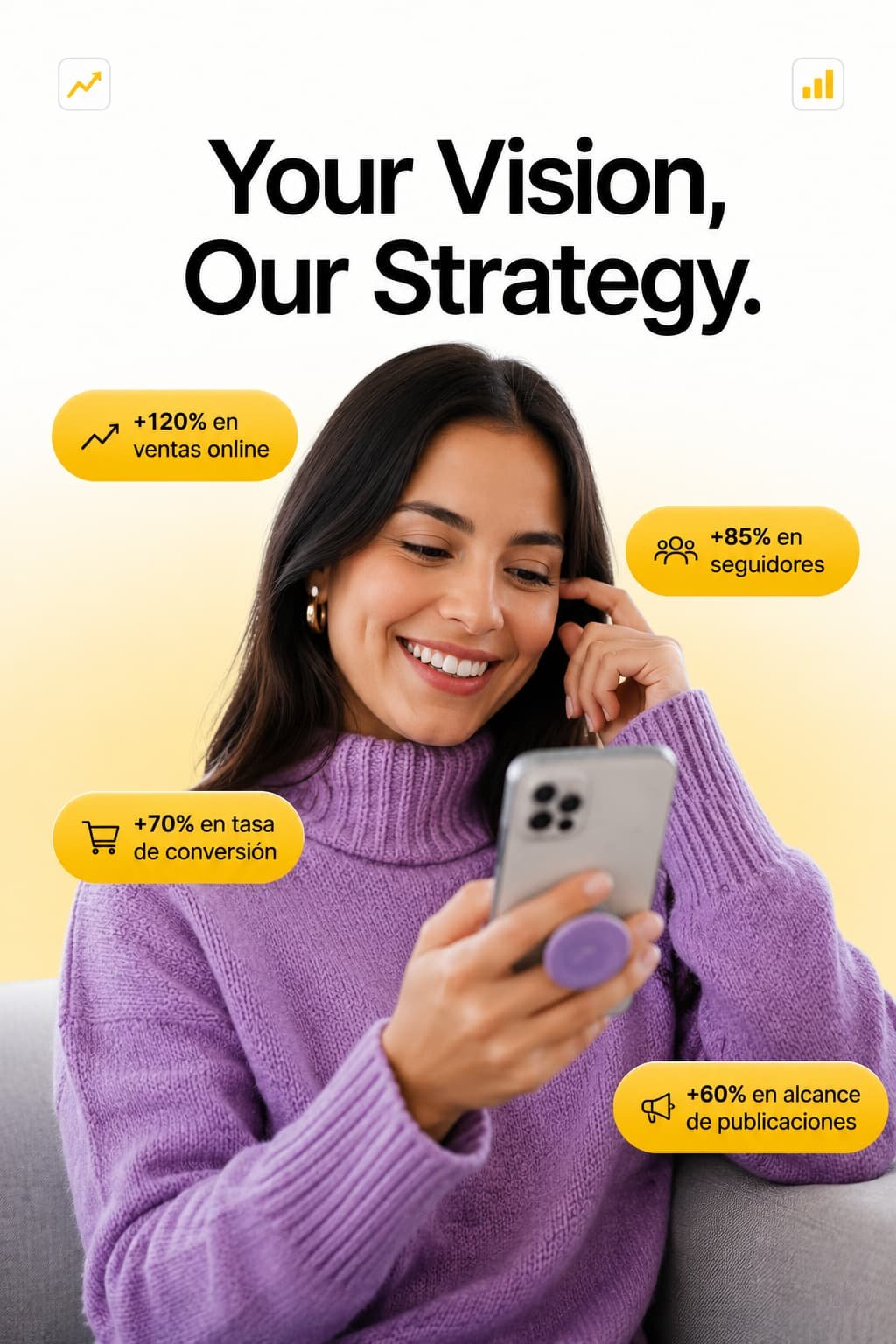 Digital marketing strategy focused on business growth and visibility