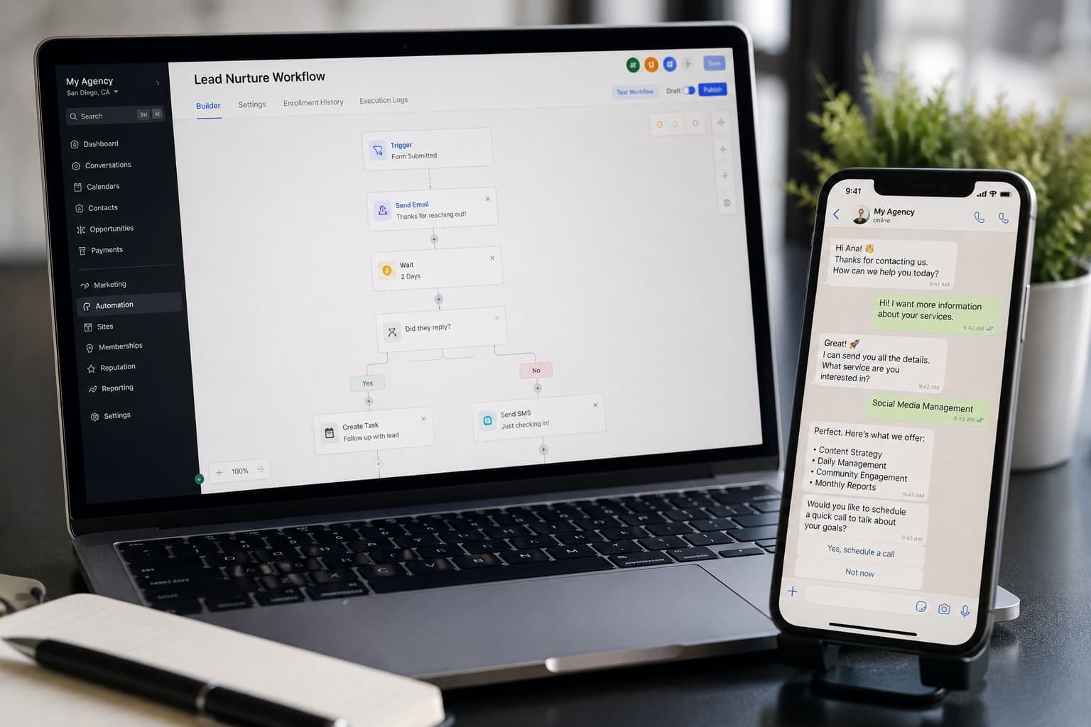 Marketing automation and lead nurturing for growing businesses